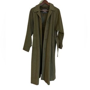 Vintage Burberry Wool/Alpaca Coat Green Women
